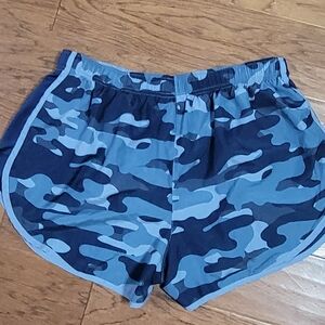 Nike Women's Blue Camouflage Athletic Shorts